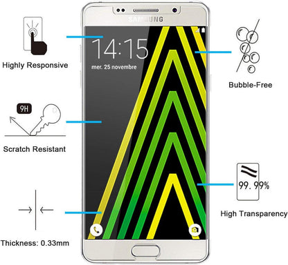 Panzer Schutz Glas Samsung Galaxy A5 2016 9H Härte 2 Stück