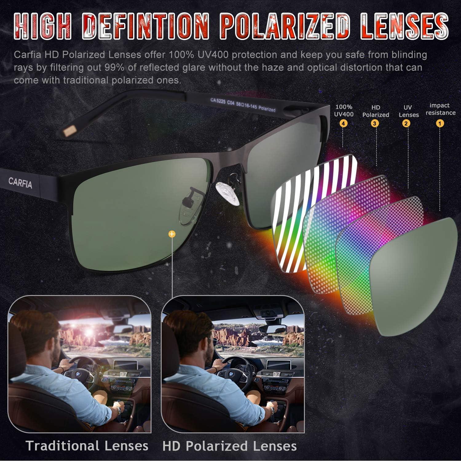 Polarisierte Herren Sonnenbrille UV 400 Metall Rahmen Sportbrille