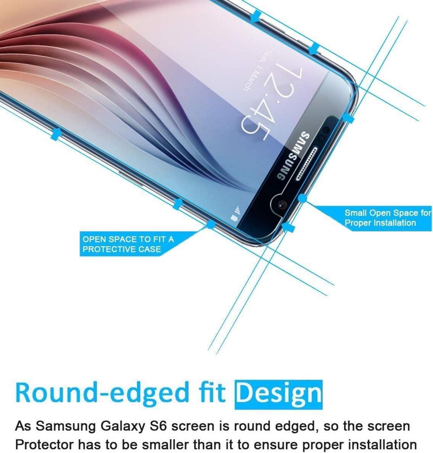 Panzer Schutz Glas Samsung Galaxy S6 2 Stück 9H Härte Ultra-klar