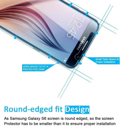 Panzer Schutz Glas Samsung Galaxy S6 2 Stück 9H Härte Ultra-klar