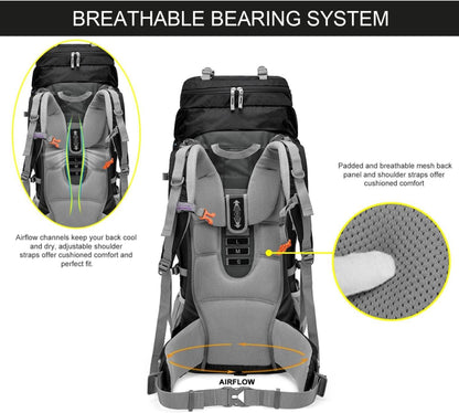 Trekkingrucksack 80L Wanderrucksack Reiserucksack Großer Rucksack