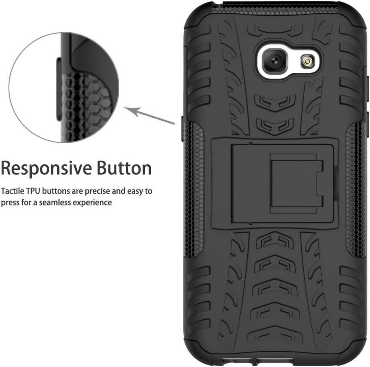 Schutzhülle Hybrid-Ständer Samsung Galaxy A5 2017 Schwarz