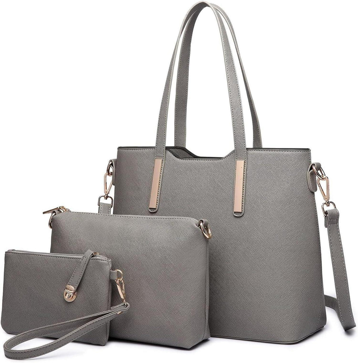 Damen Handtasche Schultertasche Set in Braun