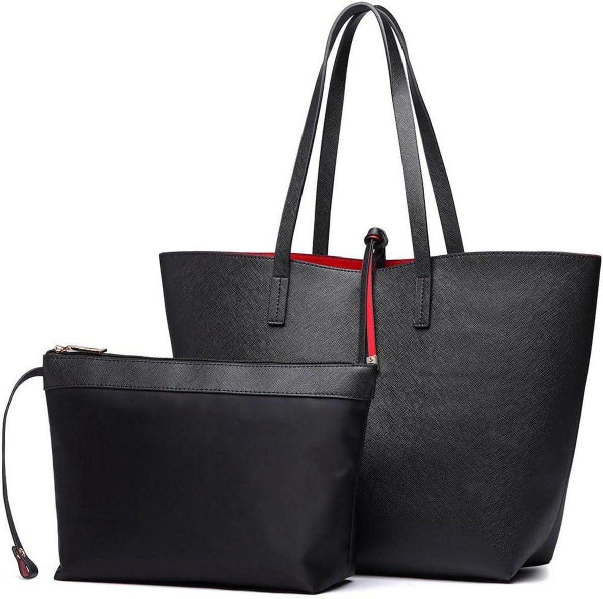 Modische Damen Schultertasche PU Leder 2-teilig Handtaschen-Set