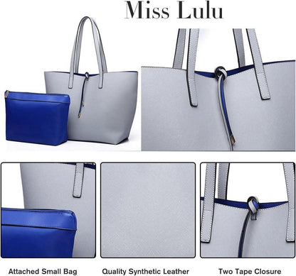 Schultertasche Damen Shopper PU-Leder Handtaschen-Set