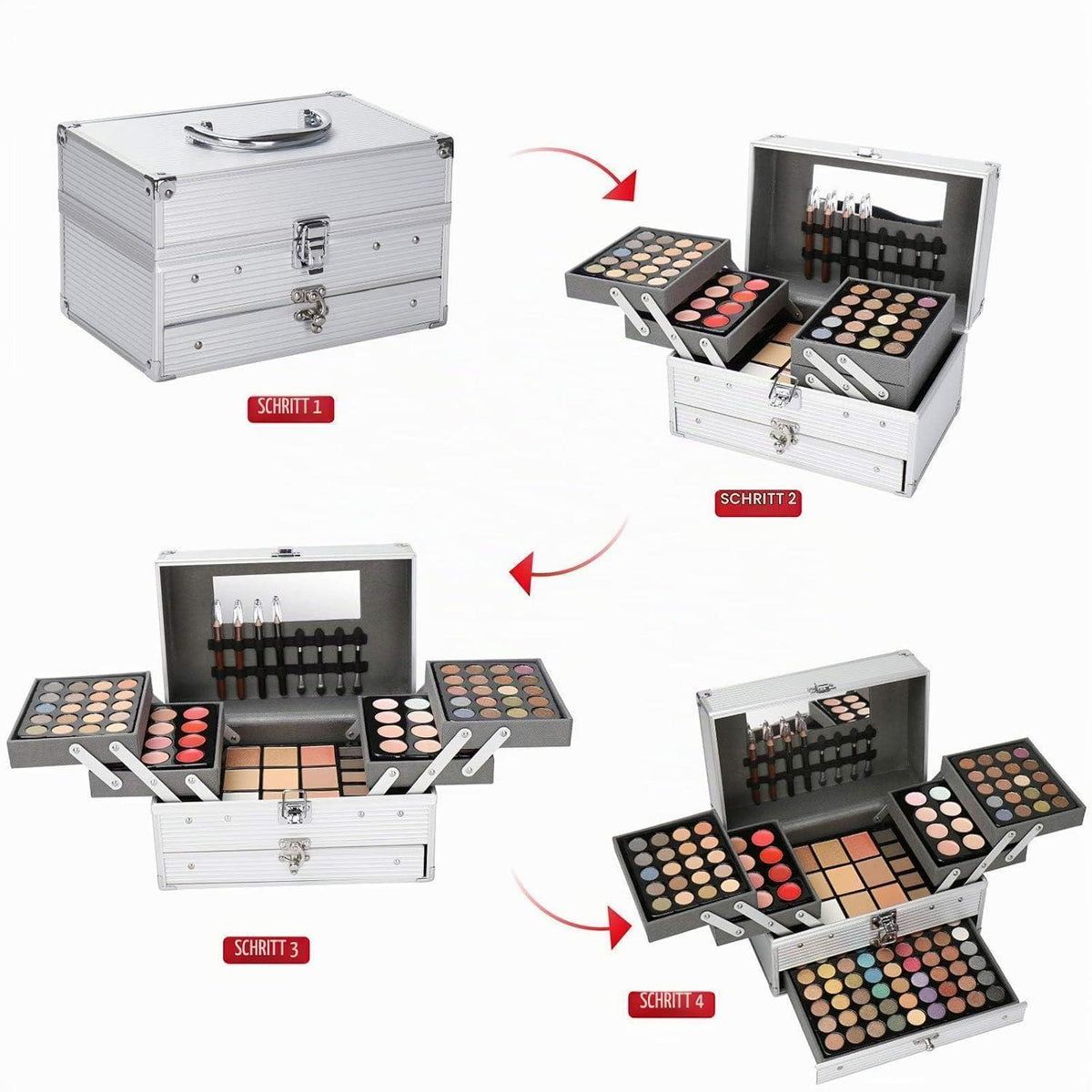 132 Farben Make-up Set – Schminkkoffer für Mädchen & Frauen