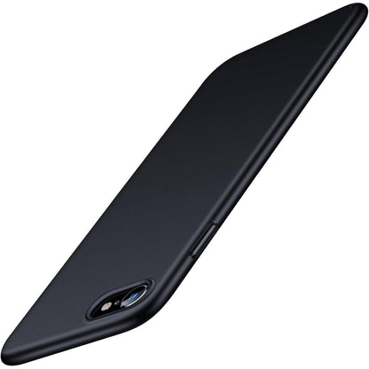 iPhone SE 2020/2022 Hülle Schwarz, Dünn Slim mit 9H