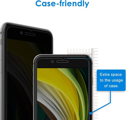iPhone SE 3/2 & 8/7 Sichtschutzglas 2er-Pack 9H Härte Anti-Spähen