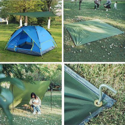 Wasserdichte Zeltplane Tarp Hängematte Picknickdecke Regenschutz Camping Blau M