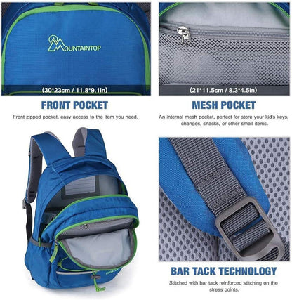 Kinderrucksack Kinder 10L 22x15x38cm Blau Schulrucksack Tagesrucksack