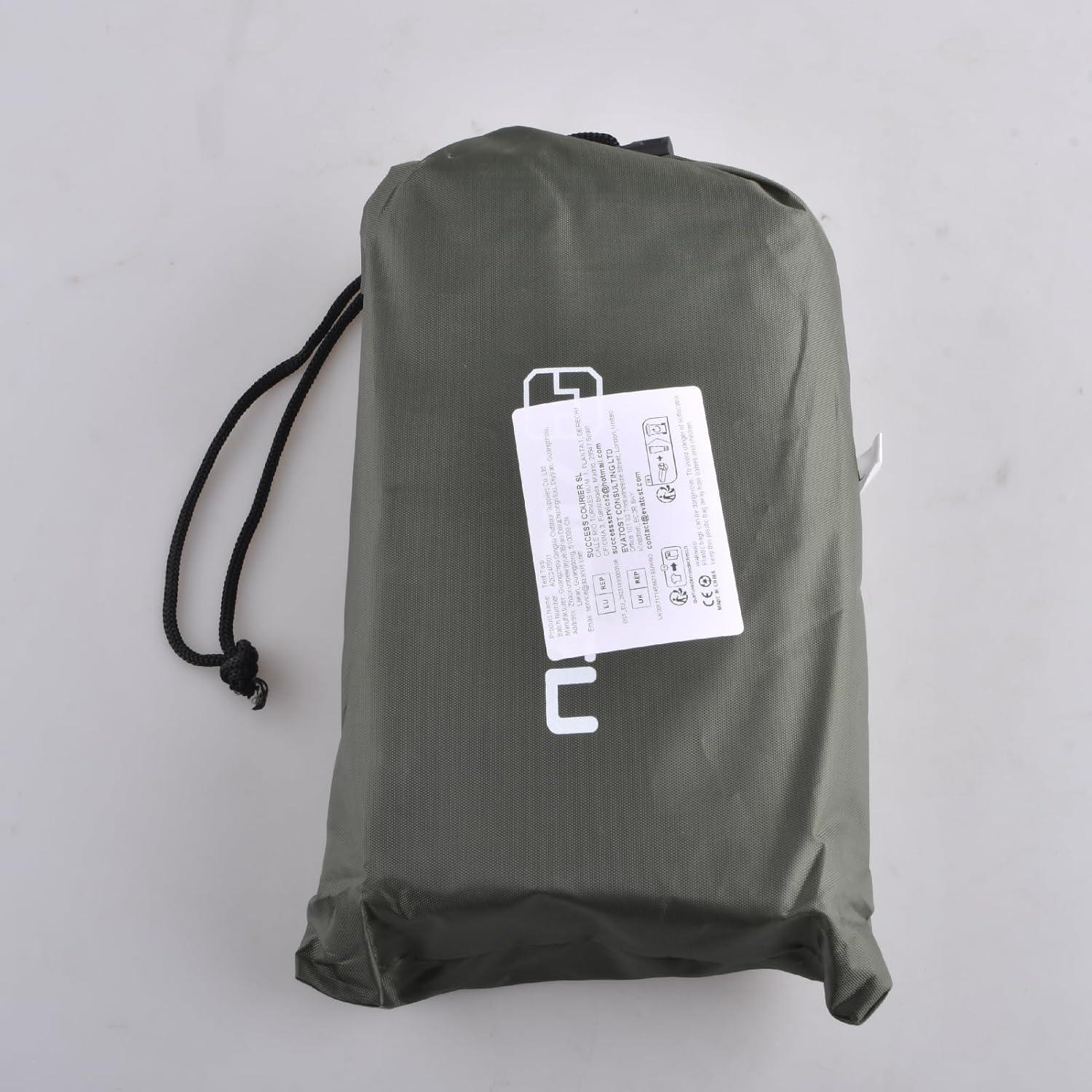 Azarxis Zeltplane Tarp wasserdicht Outdoor Camping Sandstrand Armeegrün M 1.8x2.2m