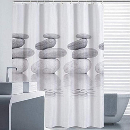 Goldbeing Duschvorhang 200x200 Textil Grau Schimmelresistent
