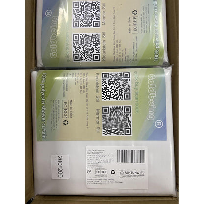 Goldbeing Duschvorhang 200x200 Textil Grau Schimmelresistent
