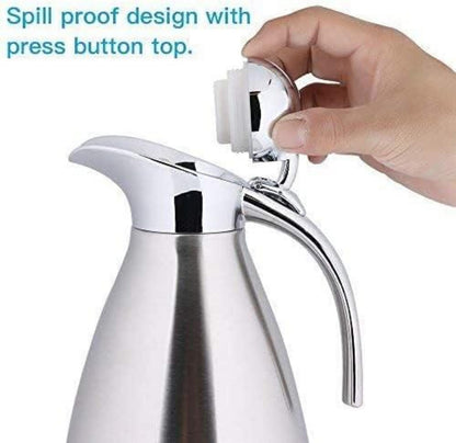 Kaffeekanne 2.0 L Edelstahl Thermoskanne, Doppelwand Isoliert, Tee