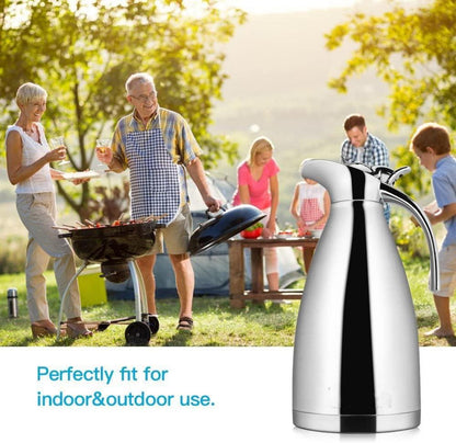 Edelstahl Thermoskanne 2.0 L Doppelwand Isoliert Kaffee Tee