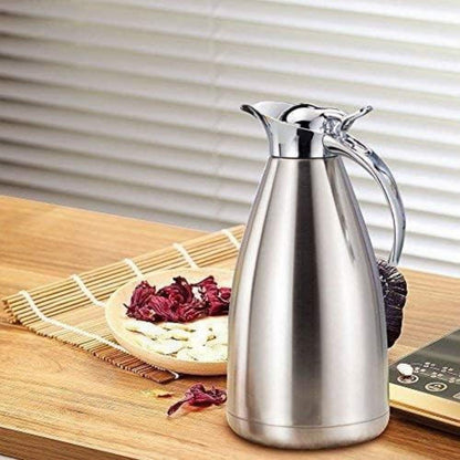 Luvan 2.0 L Kaffeekanne Edelstahl Thermokaraffe doppelwandig vakuumisoliert