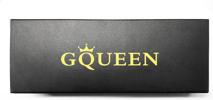 GQUEEN Sonnenbrille UV400 Groß Rund Blau Herren Damen
