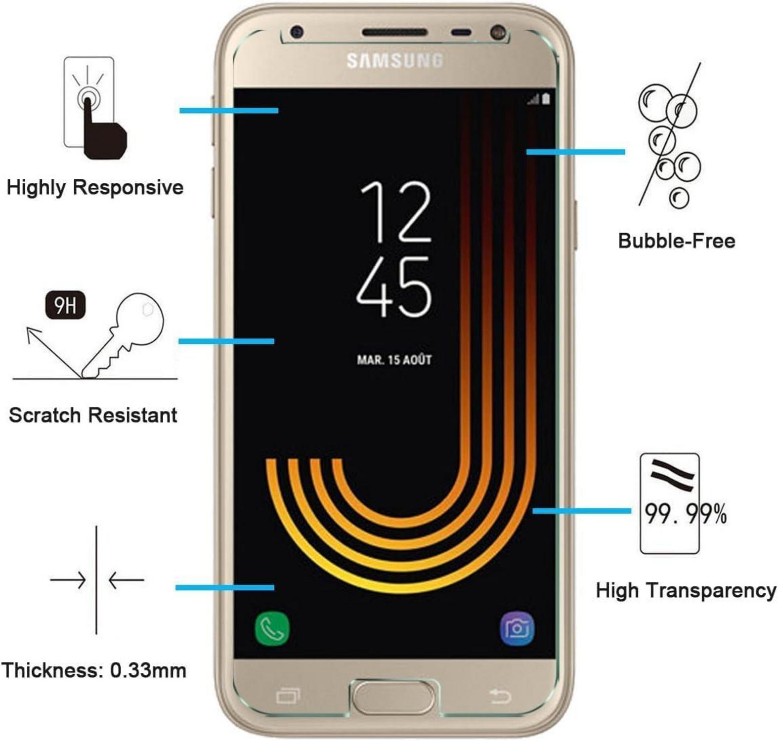 Panzer Schutz Glas Samsung Galaxy J3 2017 Displayschutzfolie