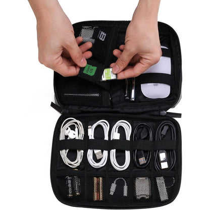 Electronics Cable Organizer for Travel, Water-Resistant