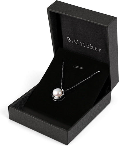 Perle Halskette Damen 925 Silber Anhänger Herzsprache Süßwasserperlen