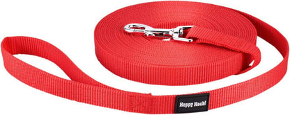 Schleppleine Hund Nylon 15m Rot D-Karabiner Wetterfest