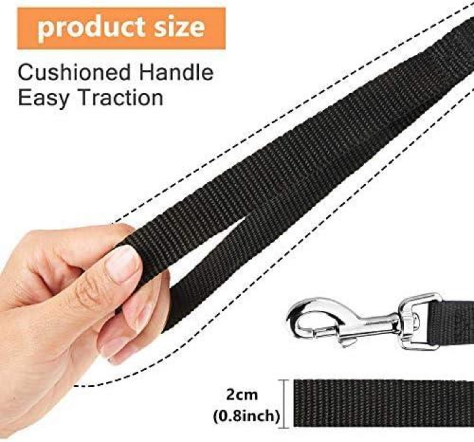 Hundeleine Nylon Schleppleine 10m Schwarz Große Hunde