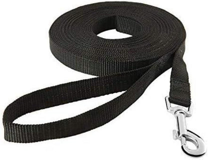Schleppleine für Hunde Nylon Robust Trainingsleine D-Karabiner 10m Black