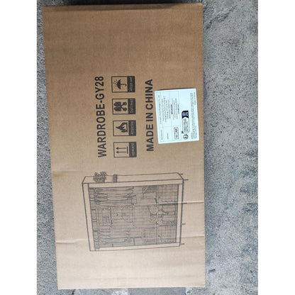Kleiderschrank Stoff Schwarz Extra Boden Platz Eco-Friendly