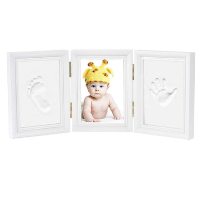 Gipsabdruck Baby Hand Fuß Bilderrahmen inkl. Ton - DIY Set