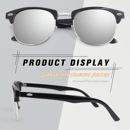 Polarisierte Retro-Sonnenbrille UV400 Schutz Braun