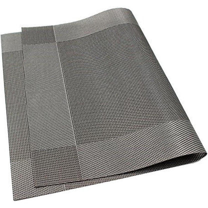 6er Set Platzsets Grau 30x45cm PVC Abwaschbar Hitzebeständig