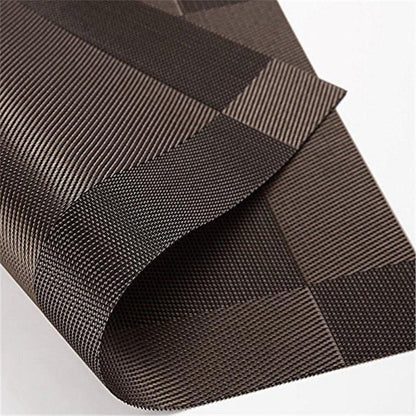 Platzsets 6er Set PVC 30x45cm Braun Hitzebeständig Abwaschbar