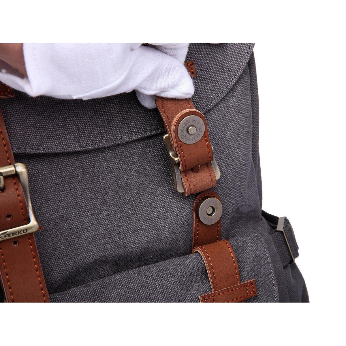 Unisex Tagesrucksack Grau – Vielseitiger Canvas Rucksack 45x27x17cm