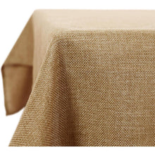 Wasserabweisende Tischdecke Leinenoptik Ockerbraun 137x274 cm