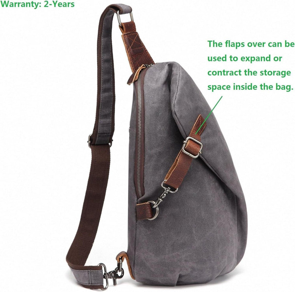 Canvas Sling Rucksack Wasserdicht Damen Herren Umhängetasche