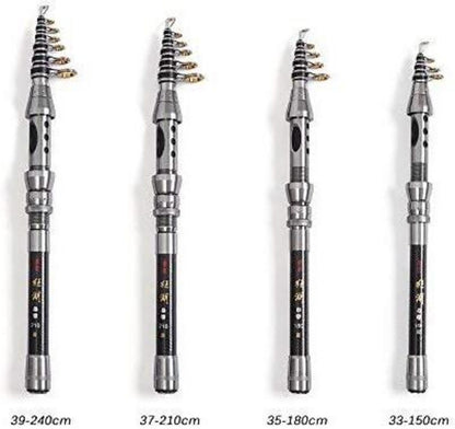 Teleskop Angelrute Spule Combo Kit 100M Angelschnur Köder Haken Jigkopf