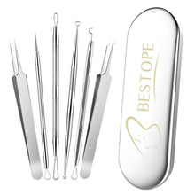Mitesser Entferner Set 6-teilig Edelstahl Blackhead Remover Kit