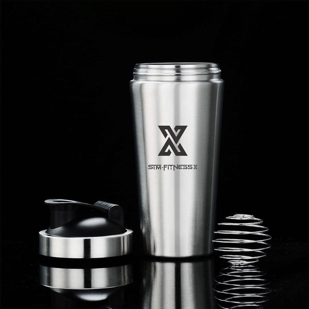 Edelstahl Shaker 700ml Sport Fitness Yoga Gym Bottle Mixer