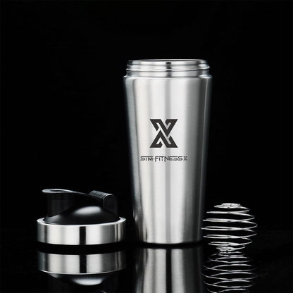 Edelstahl Shaker 700ml Sport Fitness Yoga Gym Bottle Mixer