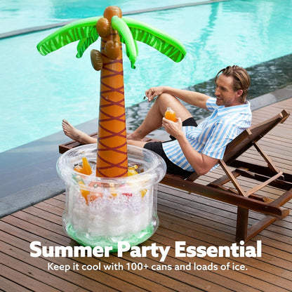 Aufblasbarer Palmen Getränkekühler 152cm für Poolparties