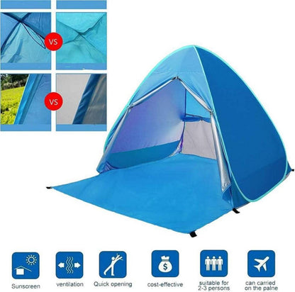 Portable Beach Zelt Anti-UV Sonnenschutz Shelter, automatisches Pop-Up Design