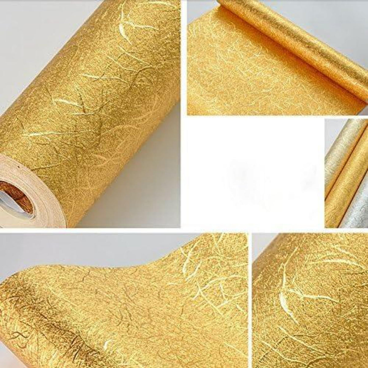 Goldfolie Tapete Luxusdesign dick wasserdicht 0,53x9.25m