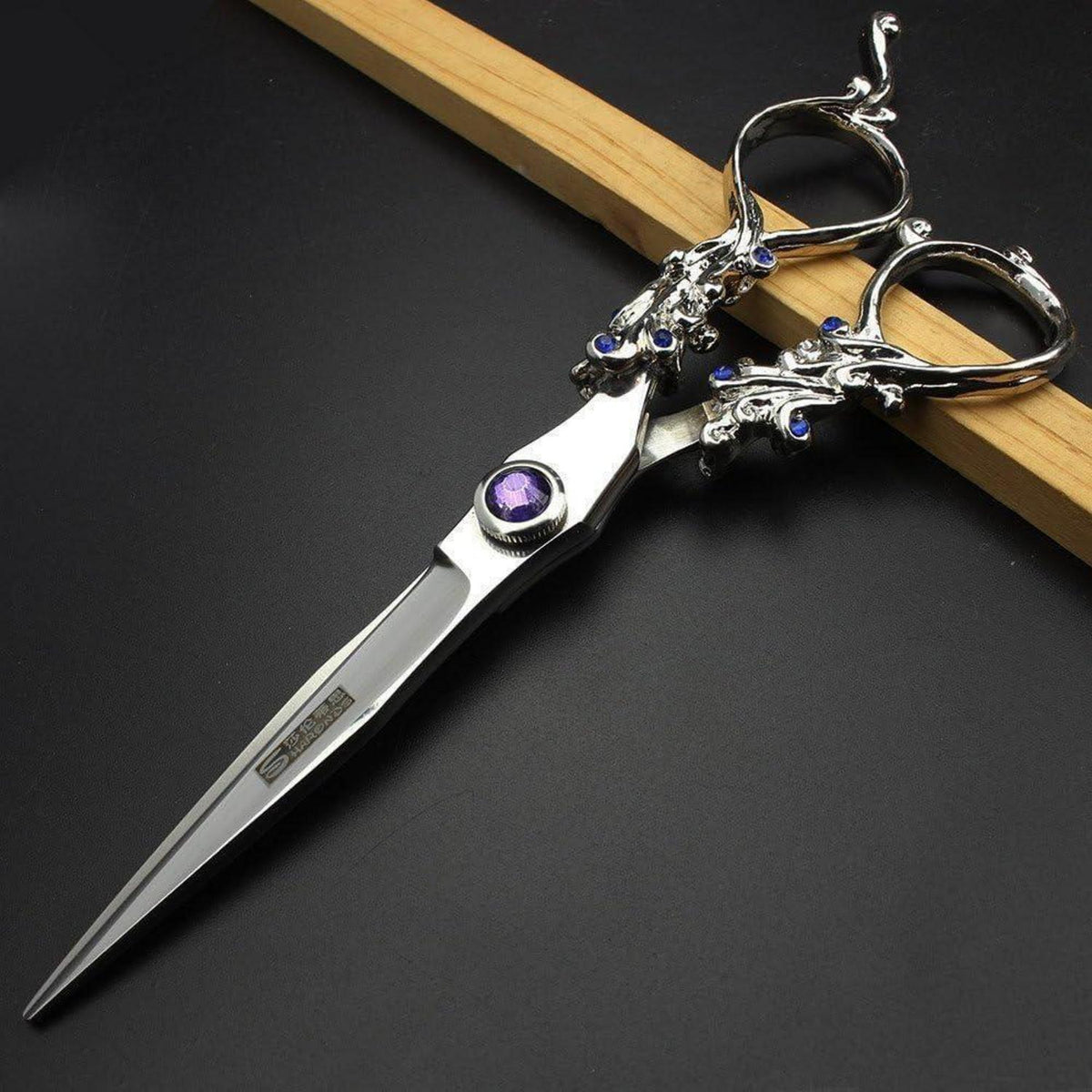 6 Zoll Friseurschere Set - Violett & Dünnschere - Japan Edelstahl