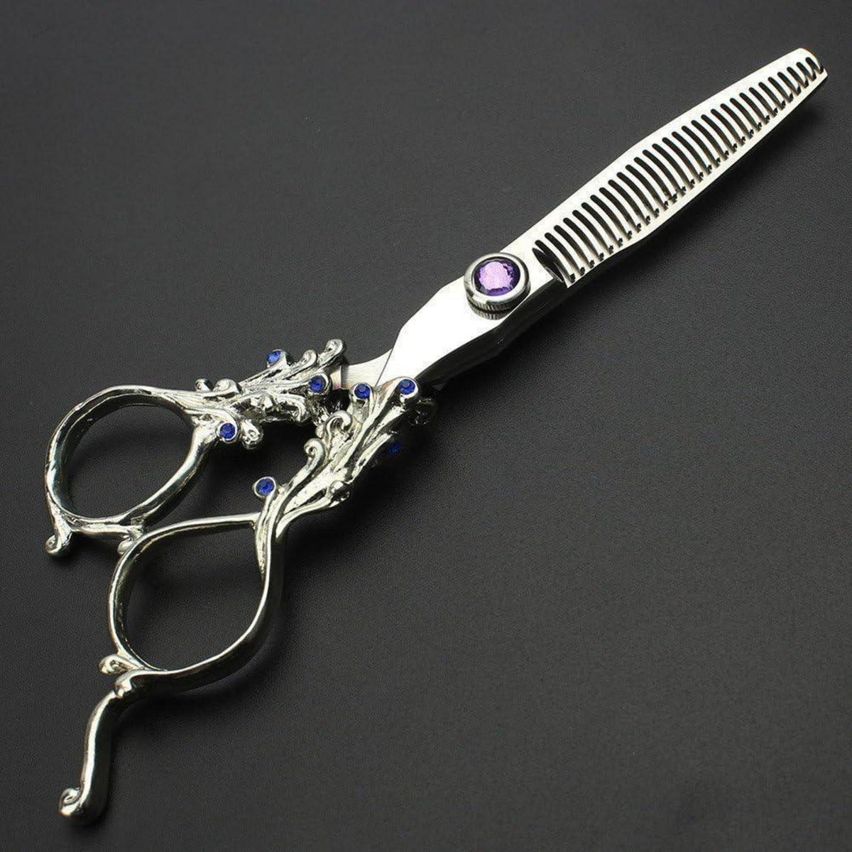 6 Zoll Friseurschere Set - Violett & Dünnschere - Japan Edelstahl