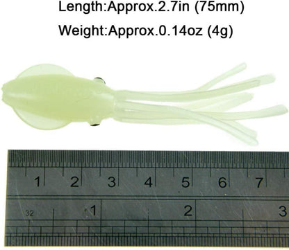 Angeln Köder Gummifisch Octopus Leuchtend Tintenfisch Süß Salzwasser