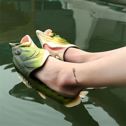 Fisch Hausschuhe Strand Sandalen Grün 38/39 Simulation