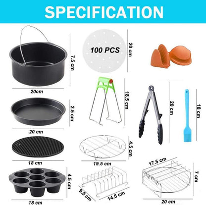 Heißluftfritteusen Zubehör Set 5-tlg. für 3,5 QT Gowise Philips Cozyna