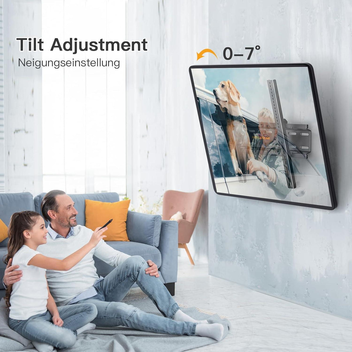 TV Wandhalterung 26-60 Zoll Neigbar VESA 400x400mm 52kg