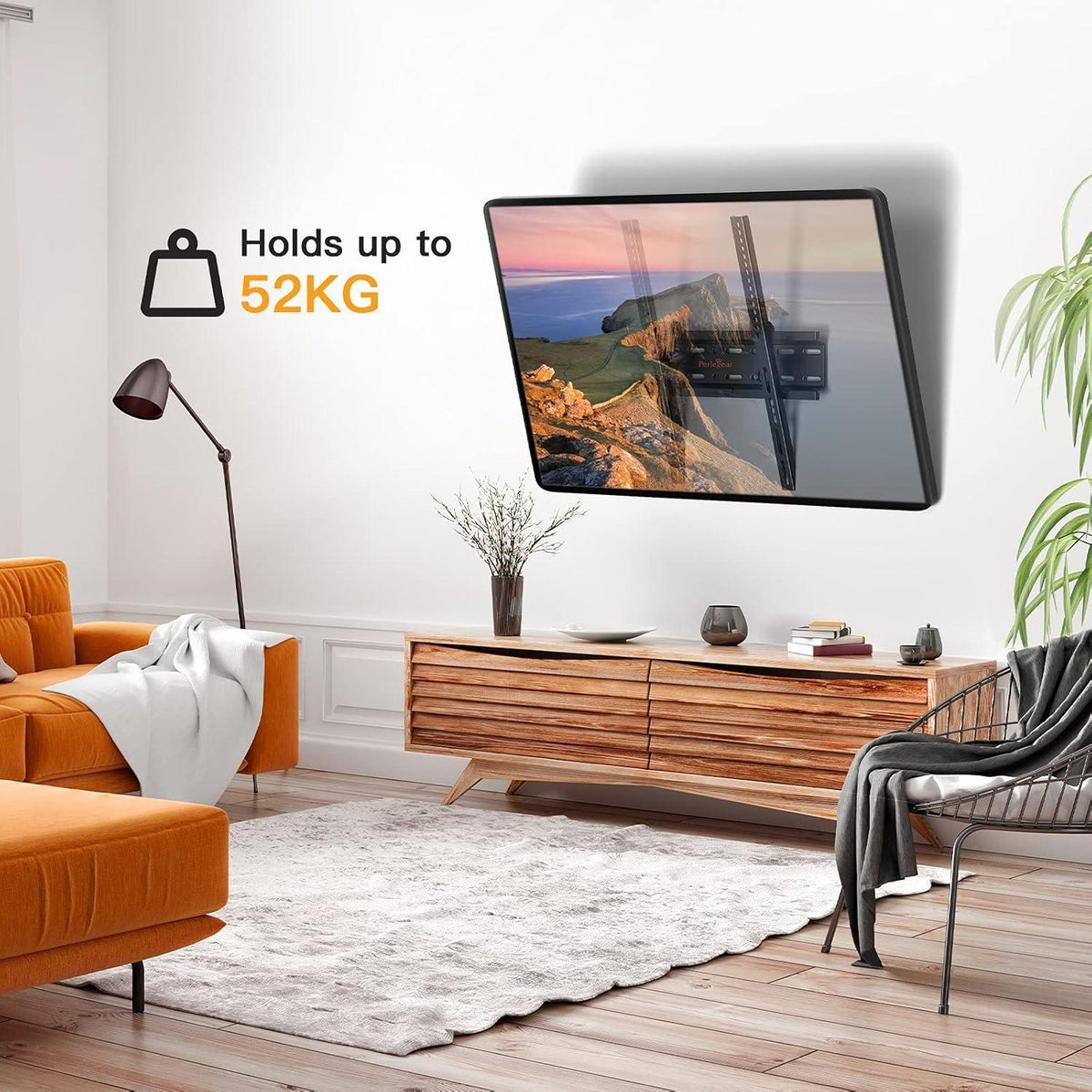 TV Wandhalterung Neigbare Halterung 26-60 Zoll bis 52kg VESA 400x400mm
