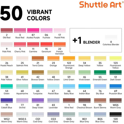 Shuttle Art Alkohol Marker Set 50 Stifte, Nr.0